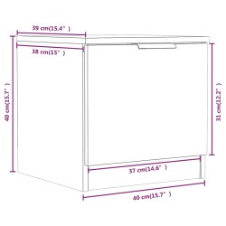 Nachttische 2 Stk. Braun Eichen-Optik 40x39x40 cm