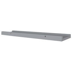 Bilderleisten 2 Stk. Grau 60x9x3 cm MDF