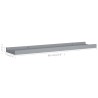 Bilderleisten 2 Stk. Grau 60x9x3 cm MDF