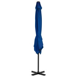 Ampelschirm mit Aluminium-Mast 250x250 cm Azurblau