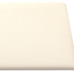 Wandpaneele 12 Stk. Creme 30x15 cm Samt 0,54 m²