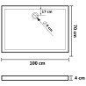 Duschtasse ABS Rechteckig Schwarz 70x100 cm