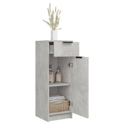 Badschrank Betongrau 32x34x90 cm Holzwerkstoff