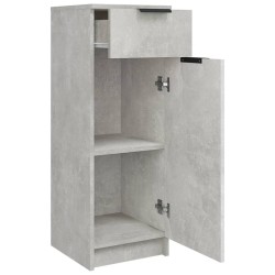 Badschrank Betongrau 32x34x90 cm Holzwerkstoff