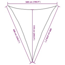 Sonnensegel 160 g/m² Taupe 5x6x6 m HDPE