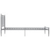 Bett Grau Metall 90x200 cm