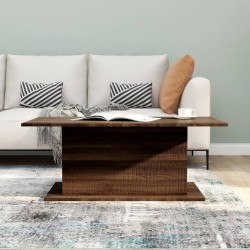 Couchtisch Braun Eiche 102x55,5x40 cm Holzwerkstoff