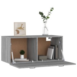 Wandschrank Grau Sonoma 80x36,5x35 cm Holzwerkstoff