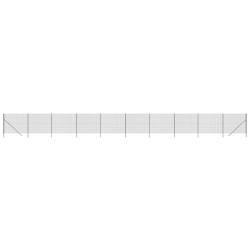 Maschendrahtzaun Anthrazit 1,6x25 m Verzinkter Stahl