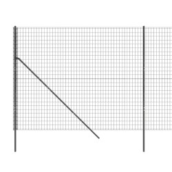 Maschendrahtzaun Anthrazit 1,6x25 m Verzinkter Stahl