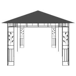 Pavillon mit Moskitonetz 6x3x2,73 m Anthrazit