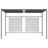 Pavillon mit Ausziehbarem Dach 4x3x2,3 m Anthrazit 180 g/m²