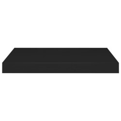 Schweberegale 2 Stk. Schwarz 50x23x3,8 cm MDF