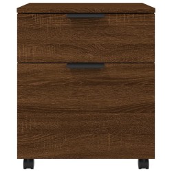 Mobiler Aktenschrank mit Rollen Braun Eichen-Optik 45x38x54 cm