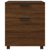 Mobiler Aktenschrank mit Rollen Braun Eichen-Optik 45x38x54 cm