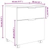 Mobiler Aktenschrank mit Rollen Braun Eichen-Optik 45x38x54 cm