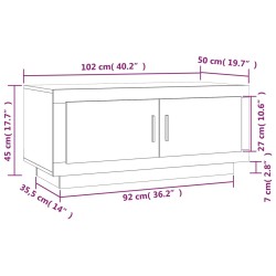 Couchtisch Räuchereiche 102x50x45 cm Holzwerkstoff