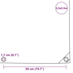 Abdeckplane 650 g/m² 2,5 x 3,5 m Grau