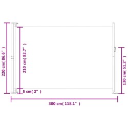 Seitenmarkise Ausziehbar 220x300 cm Creme