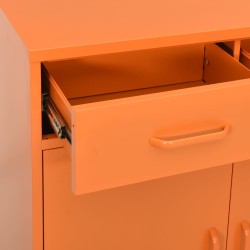 Lagerschrank Orange 80x35x101,5 cm Stahl