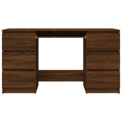 Schreibtisch Braun Eichen-Optik 140x50x77 cm Holzwerkstoff