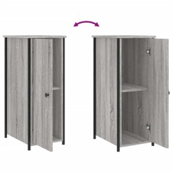 Nachttische 2 Stk. Grau Sonoma 32x42x80 cm Holzwerkstoff