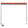 Einziehbare Markise mit LED 300×150 cm Orange und Braun