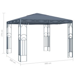 Pavillon 300 x 300 cm Anthrazit