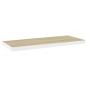 Schweberegale 4 Stk. Eichen-Optik und Weiß 80x23,5x3,8 cm MDF