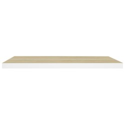 Schweberegale 4 Stk. Eichen-Optik und Weiß 80x23,5x3,8 cm MDF