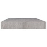 Schweberegale 2 Stk. Betongrau 50x23x3,8 cm MDF