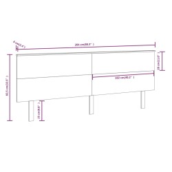 Kopfteil Weiß 204x6x82,5 cm Massivholz Kiefer