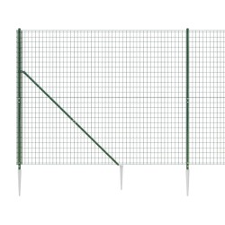 Maschendrahtzaun mit Bodenhülsen Grün 1,6x25 m