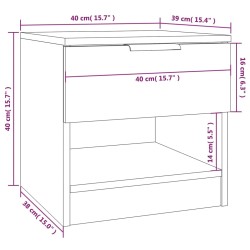 Nachttisch Weiß Holzwerkstoff