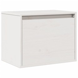 Wandschrank Weiß 45x30x35 cm Massivholz Kiefer