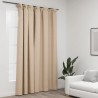 Verdunkelungsvorhang mit Haken Leinenoptik Beige 290x245 cm