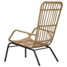 Gartenstuhl Poly Rattan Hellbraun