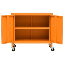 Lagerschrank Orange 60x35x56 cm Stahl