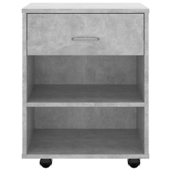 Rollschrank Betongrau 46x36x59 cm Holzwerkstoff