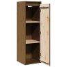 Wandschrank Honigbraun 30x30x100 cm Massivholz Kiefer