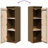 Wandschrank Honigbraun 30x30x100 cm Massivholz Kiefer