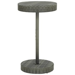 Gartentisch Grau 60,5x106 cm Poly Rattan