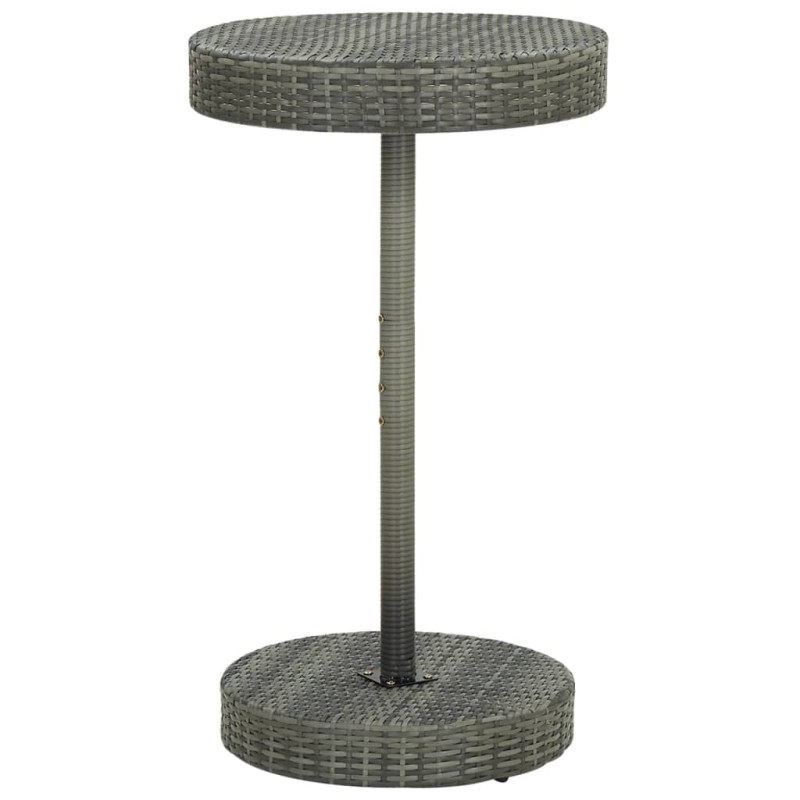 Gartentisch Grau 60,5x106 cm Poly Rattan