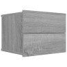 Nachttische 2 Stk. Grau Sonoma 40x30x30 cm Holzwerkstoff