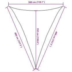 Sonnensegel 160 g/m² Weiß 3x4x4 m HDPE