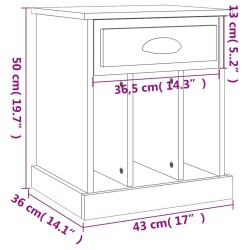 Nachttisch Braun Eichen-Optik 43x36x50 cm