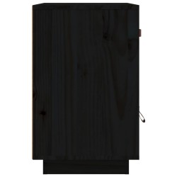 Nachttische 2 Stk. Schwarz 40x34x55 cm Massivholz Kiefer