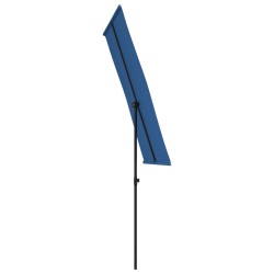 Sonnenschirm mit Aluminium-Mast 180x110 cm Azurblau