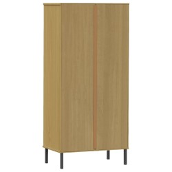 Bücherregal OSLO 2 Schubladen Braun 60x35x128,5 cm Massivholz