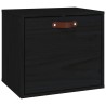 Wandschrank Schwarz 40x30x35 cm Massivholz Kiefer